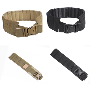 Ceintures tactiques de combat Molle pour sports de plein air, respirantes, rembourrées en mousse EVA, en polyester 600D, vert kaki noir, DFWB02 - Product Image 4