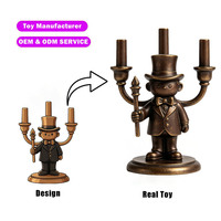 Nouvelle Statue en Résine Anime Personnalisée, Bougie Ange avec Nœud Rouge, Ailes Dorées, Accents Étoilés, Conception Sur Mesure, Fabrication sur Commande, Échantillon, Cadeau