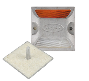 Дорожные светоотражающие маркеры из литого алюминия с песочным наполнением для обозначения опасных участков автомагистралей - Product Image 1