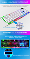 Set Kombo Keyboard dan Mouse Gaming mekanis berkabel G21B, dengan lampu latar LED keren