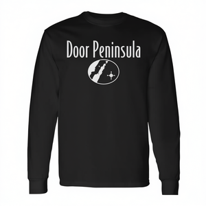 Door Peninsula Wisconsin T-shirt à manches longues au design minimaliste - Product Image 2
