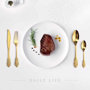 Cổ Điển Thép Không Gỉ Flatware Thiết Lập Phương Tây Dao Kéo Cho Các Bên-Bao Gồm Bít Tết Dao Muỗng Nĩa Phong Cách Phương Tây - Product Image 4