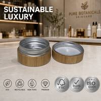 Kemasan Kosmetik Aluminium Tutup Bambu Ramah Lingkungan Premium Kustom 10ml Wadah Perawatan Kulit Berkelanjutan Grosir Massal