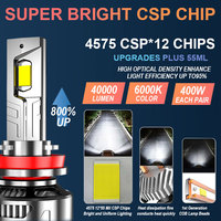 DGLS Factory OEM 300W 30000lm H1 H3 H4 H7 H10 Faro LED 27000lm Bombilla de coche Sistema de iluminación automática Bombillas LED