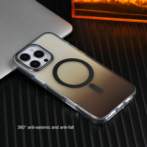 IMD Gradient Couleur Translucide Magnétique Robuste Téléphone étui pour <span class=keywords><strong>iphone</strong></span> 15 14 <span class=keywords><strong>13</strong></span> Pro Max Doux PC + TPU + TPE Anti-chute Couverture Rigide - Product Image 4