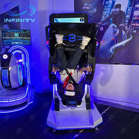Manège à sensations fortes 9D VR Machine Simulateur à 360 degrés Jeu de tir Jeu de vol Chaise VR monoplace pour parc d'attractions