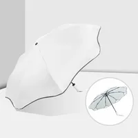Golf şemsiyesi yeni tasarım güvenlik yuvarlak köşe şemsiye ile logo baskılar promosyon düz şemsiye çin üretimi