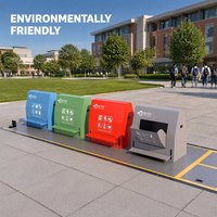 Système de collecte des déchets souterrains respectueux de l'environnement pour le stockage paysager des campus scolaires