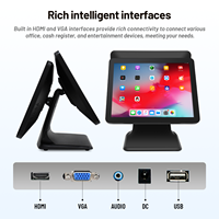 Monitor Táctil Capacitivo de Pantalla Dual de 15 Pulgadas OEM ODM, Pantalla Táctil de 10 Puntos para Sistema POS, Terminal Comercial