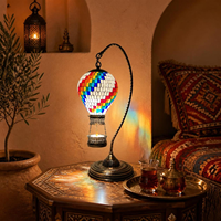 Lampe chauffe-cire turque en forme de montgolfière, brûleur de cire aromatique en verre mosaïque pour la décoration intérieure
