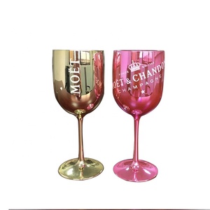VGEET popular unbreakable champagne black drinking glasses goblet wine glass, custom plastic black wine glasses