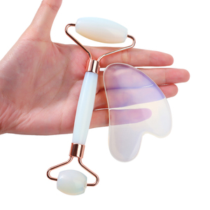 Piedra de masaje facial, rodillo de <span class=keywords><strong>Jade</strong></span> Gua Sha Nefrit, verde y negro, venta al por mayor - Product Image 6