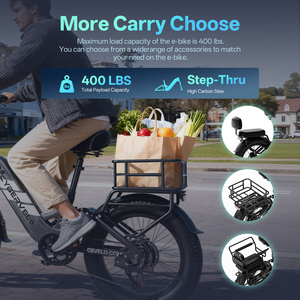 Bicicleta Eléctrica Urbana de 1500W y 20 Pulgadas para Adultos, Batería Desmontable de 48V 20Ah, Largo Alcance, 7 Velocidades, EK12, Batería de Largo Alcance de 80 Millas - Product Image 3
