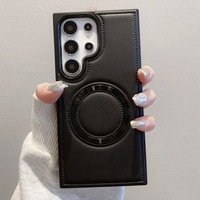 Étui de luxe élégant en cuir PU à attraction magnétique pour Samsung S24 S25 Ultra