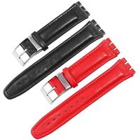 Correas de Reloj de Cuero Lisas a Precio de Fábrica, Elegantes y Cómodas, Correas de Repuesto Unisex para Relojes Swatch de 17 y 19 mm