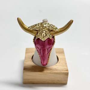 แหวนรูปหัวกระทิงสุดเท่ สไตล์ฮิปฮอป แหวนหัววัวคาวบอย เครื่องประดับยูนิเซ็กซ์ แหวนเขากระทิง - Product Image 4