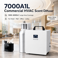 Koeazy Nouveauté 7000A1L Humidificateur d'air et diffuseur de parfum HVAC 1000ml sans eau pour usage domestique et hôtelier, diffuseur d'huiles parfumées