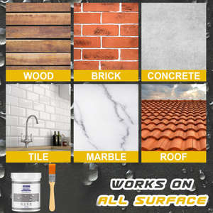 Jaysuing 100g Scellant Imperméable avec Brosse Peinture à Base de Caoutchouc pour les Murs Extérieurs des Bâtiments dans la Salle de Bain Cuisine Scellant Imperméable - Product Image 3