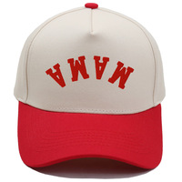 Gorra de béisbol de 5 paneles de algodón estilo Dobby con logotipo bordado en 3D personalizado para hombre gorras deportivas para correr de dos tonos con puntos de terciopelo