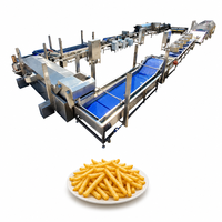 Ligne de production entièrement automatique de frites de pommes de terre industrielles 500-1000 kg/h, machine à fabriquer des chips de pommes de terre