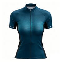 Maillot de cyclisme réfléchissant pour femme, manches courtes, haute visibilité, sécurité nocturne, respirant, séchage rapide, imprimé quadridirectionnel