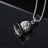Cloche de moto vintage porte-bonheur en acier inoxydable avec logo personnalisé du fabricant