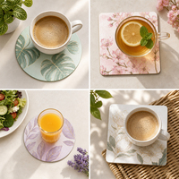 Posavasos Personalizados en Blanco Perla, Impresión a Doble Cara, Tamaño Personalizado para Bares y Cafeterías, Calidad Premium, Suministro al por Mayor