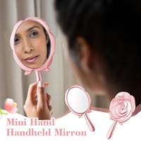 Souvenirs de mariage personnalisés, miroir cosmétique compact portable en forme de rose, emballage personnalisé, cadeaux pour les invités