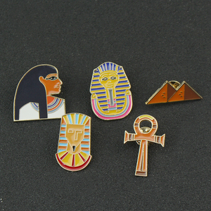 Nuova Spilla in Smalto a Tema Cartone Animato Antico Egitto, con Faraone, Croce Ankh e Piramide, per Borsa, Abiti, Risvolto, Distintivo, Gioiello, Regalo - Product Image 2
