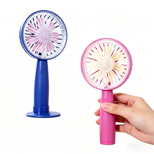 Mini <span class=keywords><strong>ventilateur</strong></span> portable USB rechargeable aux couleurs vives avec base détachable et support de téléphone, rafraîchisseur personnel pour l'extérieur - Product Image 3