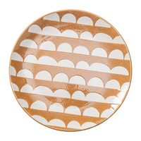 Kreative Farbblockierte Flache Keramikschale - Mikrowellengeeignet, Modernes Minimalistisches Design, Großhandelsware für den Haushalt