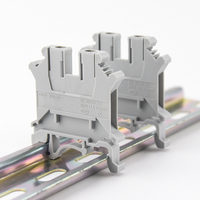 Bloques de terminales universales de la serie UK para montaje en carril DIN, conectores de cable eléctrico de paso UK2.5B UK3N UK5N UK10N PA66