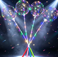 Ballons Bobo lumineux LED Onemax, clignotants à 3 niveaux, à piles, transparents, en PVC, pour anniversaire, Saint-Valentin