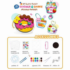 Los Más Vendidos: Pegatinas DIY y Juguete de Pintura Serie Postres 4 en 1, Colgante de Cuero Vegano, Pegatina 3D <span class=keywords><strong>para</strong></span> Nevera y Mochila Escolar - Product Image 6