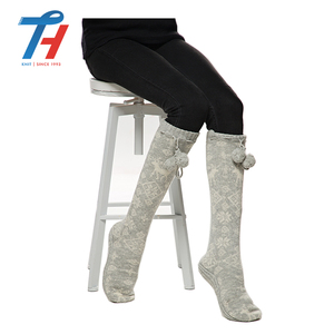 Intérieur personnalisé Dames Funky Chaud Doux Chaussettes <span class=keywords><strong>Maison</strong></span> Avec Pom - Product Image 2