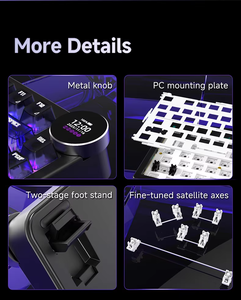Ajazz คีย์บอร์ด AK820 V2โปรคีย์บอร์ดกล75% TFT สมาร์ทหน้าจอ8000Hz Tri-Mode Gasket hot-swap RGB 81ปุ่มสำหรับเล่นเกม - Product Image 3