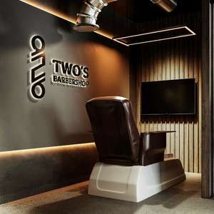 Erkek Salon dükkanı iç tasarım fikirleri özel lüks berber mağaza sergileme mobilyası ahşap kuaför istasyonu - Product Image 2