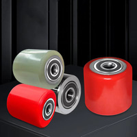 Roulettes en fonte 6204 80*70 avec roulement en polyuréthane, roues à rouleaux de charge en acier de 100 mm pour pièces de manutention de chariots élévateurs