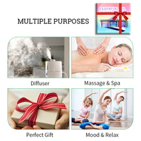 Ensemble d'huiles essentielles de luxe, 3 meilleurs mélanges pour l'aromathérapie, diffuseur - Huile d'arbre à thé, lavande, orange de qualité supérieure (10 ml)