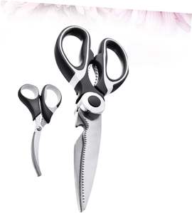 กรรไกรครัว กรรไกรตัดเนื้อแบบหนา กรรไกรตัดไก่ กรรไกรอเนกประสงค์สำหรับทำอาหาร สแตนเลส - Product Image 3