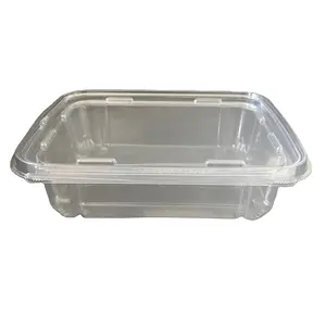 Прямоугольные прозрачные пластиковые контейнеры для пищевых продуктов на 48 унций с откидными крышками