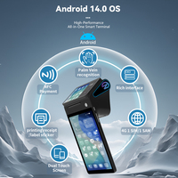 Appareils de point de vente biométriques ZCS Android 14.0 avec lecteur de veine palmaire, portables, avec paiement NFC pour les paiements bancaires