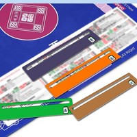 4 pièces de marqueurs de ligne de Mahjong en acrylique brillant, gravés au laser et imprimés UV, outil de stratégie pour débutants, format voyage