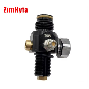 Régulateur de pression pour bouteille de CO2 Zimakyfa en alliage d'aluminium, filetage M18*1.5, entrée 3000 PSI, sortie 800 PSI, modèle noir - Product Image 3