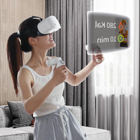 Casque VR Tout-en-un avec Contrôleur 6 DOF, Jeux 3D Interactifs, Batterie 4500 mAh, Prise en Charge 5G et Affichage 4K