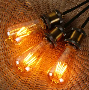 E27 lampadina a sfera a bolle 220V 4W 6W ST64 Retro fiale Vintage a incandescenza lampa Edison lampada a filamento lampadina