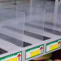 Support de boisson magnétique sur mesure, séparateurs d'étagères magnétiques transparents, séparateurs de marchandises en plastique, panneau de séparation en PVC, séparateur de bouteilles de vin