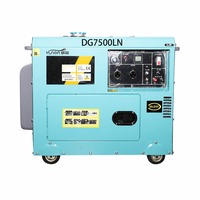 Groupe électrogène diesel silencieux DG7500LN 6KW, démarrage électrique portable, générateur de puissance à faible bruit pour usage domestique et commercial