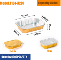 TAC 320ml Barquette de cuisson jetable en aluminium pour levée de pâte, compatible four, qualité alimentaire, pour contrôle de l'humidité, de Henan
