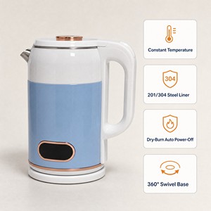 <span class=keywords><strong>Bollitore</strong></span> Elettrico Senza Fili 2026 Nuovo, a Ebollizione Rapida, Senza Giunture, con Funzione Anti-Scottatura <span class=keywords><strong>e</strong></span> Isolamento Termico, <span class=keywords><strong>per</strong></span> Uso Domestico, Camper <span class=keywords><strong>e</strong></span> Hotel, 2.5L - Product Image 5